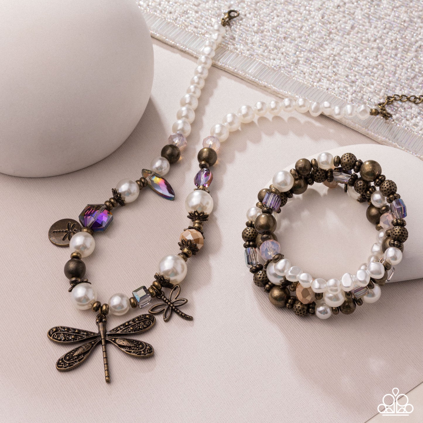 Dragonfly Delight & Devoted Dragonfly - Brass 2 Piece Set